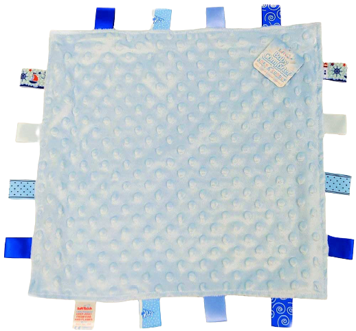 BC15-O soft touch, labledoek, tutdoek, knuffeldoek, blauw